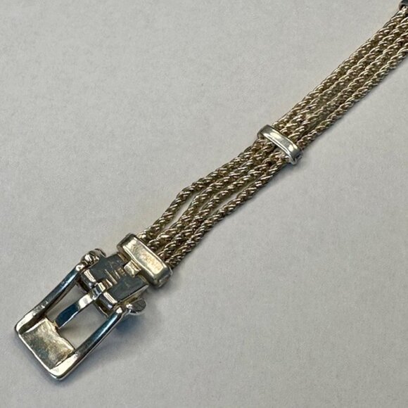 Tiffany & Co Sterling Twist Rope T Belt Buckle Bracelet with Original Bag - Picture 9 of 10